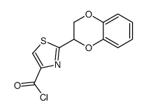 2-(1,4-苯并二氧孕强誥pp-2-基)噻唑-4-羰酰氯结构式