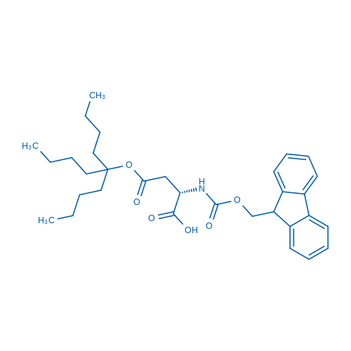 (S)-2-((((9H-Fluoren-9-yl)methoxy)carbonyl)amino)-4-((5-butylnonan-5-yl)oxy)-4-oxobutanoic acid Structure