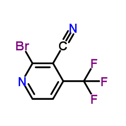 2-Bromo-4-(trifluoromethyl)pyridine-3-carbonitrile结构式