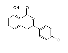 (+/-)-3-(4-methoxyphenyl)-8-hydroxy-3,4-dihydroisocoumarin结构式