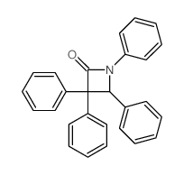 2-Azetidinone,1,3,3,4-tetraphenyl-结构式