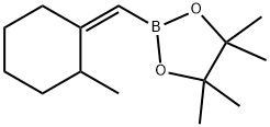 4,4,5,5-Tetramethyl-2-[(Z)-(2-methylcyclohexylidene)methyl]-1,3,2-dioxaborolane结构式