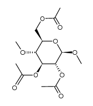 methyl 4-O-methyl-2,3,6-tri-O-acetyl-β-D-glucoside结构式