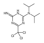 2-N,2-N-di(propan-2-yl)-6-(trichloromethyl)-1,3,5-triazine-2,4-diamine结构式