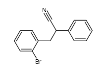 3-(o-bromophenyl)-2-phenylpropanenitrile结构式