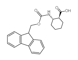 (1S,2S)-2-((((9H-Fluoren-9-yl)methoxy)carbonyl)amino)cyclohexanecarboxylic acid structure