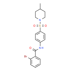 2-Bromo-N-{4-[(4-methyl-1-piperidinyl)sulfonyl]phenyl}benzamide Structure