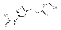 ethyl 2-[(5-acetamido-1,3,4-thiadiazol-2-yl)sulfanyl]acetate结构式