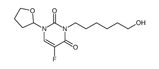 5-Fluoro-3-(6-hydroxy-hexyl)-1-(tetrahydro-furan-2-yl)-1H-pyrimidine-2,4-dione结构式