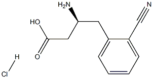 (S)-3-Amino-4-(2-cyanophenyl)-butyric acid-HCl Structure