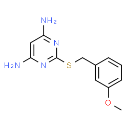 2-[(3-methoxyphenyl)methylsulfanyl]pyrimidine-4,6-diamine structure