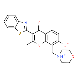 3-(benzo[d]thiazol-2-yl)-7-hydroxy-2-methyl-8-(morpholinomethyl)-4H-chromen-4-one structure