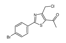 1-[2-(4-bromophenyl)-4-(chloromethyl)-1,3-thiazol-5-yl]ethanone Structure