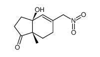 (3as,7as)-(9ci)-2,3,3a,6,7,7a-六氢-3a-羟基-7a-甲基-5-(硝基甲基)-1H-茚-1-酮结构式