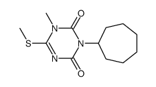 3-cycloheptyl-1-methyl-6-methylsulfanyl-1,3,5-triazine-2,4-dione Structure