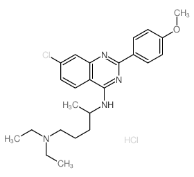 N-[7-chloro-2-(4-methoxyphenyl)quinazolin-4-yl]-N,N-diethyl-pentane-1,4-diamine结构式