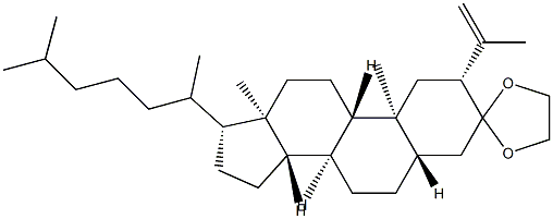 2-(1-Methylethenyl)-5α-cholestan-3-one ethylene acetal结构式