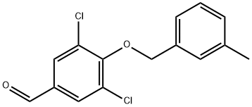 3,5-Dichloro-4-[(3-methylbenzyl)oxy]benzaldehyde结构式