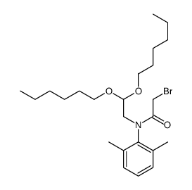 2-bromo-N-(2,2-dihexoxyethyl)-N-(2,6-dimethylphenyl)acetamide结构式