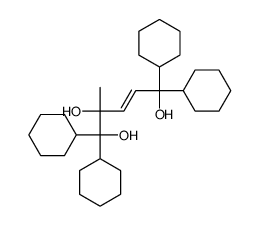 1,1,5,5-tetracyclohexyl-2-methylpent-3-ene-1,2,5-triol结构式