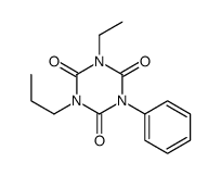 1-ethyl-3-phenyl-5-propyl-1,3,5-triazinane-2,4,6-trione Structure