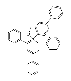 1-biphenyl-4-yl-1-methoxy-2,4,6-triphenyl-1λ5-phosphinine结构式