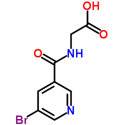 N-[(5-Bromo-3-pyridinyl)carbonyl]glycine结构式