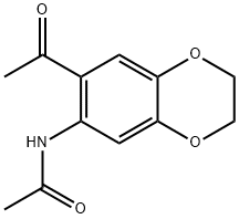 N-(7-acetyl-2,3-dihydro-1,4-benzodioxin-6-yl)acetamide结构式