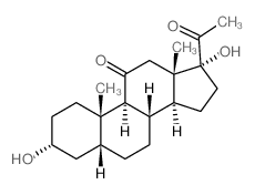 Pregnane-11,20-dione,3,17-dihydroxy-, (3a,5b)- (9CI) structure