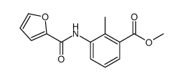 Benzoic acid, 3-[(2-furanylcarbonyl)amino]-2-methyl-, methyl ester (9CI) Structure