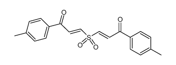 (E)-3-((E)-3-Oxo-3-p-tolyl-prop-1-ene-1-sulfonyl)-1-p-tolyl-propenone Structure