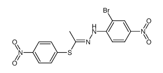 N'-(2-bromo-4-nitro-phenyl)-thioacetohydrazonic acid 4-nitro-phenyl ester Structure