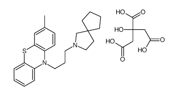 10-[3-(2-azaspiro[4.4]nonan-2-yl)propyl]-3-methylphenothiazine,2-hydroxypropane-1,2,3-tricarboxylic acid结构式