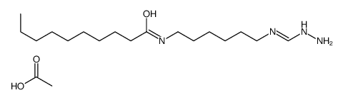 acetic acid,N-[6-(hydrazinylmethylideneamino)hexyl]decanamide Structure