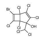 7-Brom-1.2.3.5.6-pentachlor-4-dichlormethylenbicyclo[3.2.0]heptadien-4-ol Structure