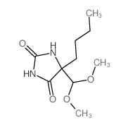 2,4-Imidazolidinedione,5-butyl-5-(dimethoxymethyl)-结构式