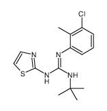 1-(3-Chloro-2-methylphenyl)-2-(2-methyl-2-propanyl)-3-(1,3-thiazo l-2-yl)guanidine Structure