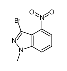 3-Bromo-1-methyl-4-nitro-1H-indazole结构式