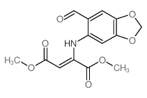 dimethyl (Z)-2-[(6-formylbenzo[1,3]dioxol-5-yl)amino]but-2-enedioate结构式