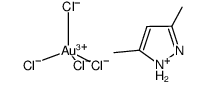 3,5-dimethyl-1H-pyrazol-1-ium tetrachloroaurate(III) structure