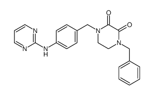 1-(Phenylmethyl)-4-((4-(2-pyrimidinylamino)phenyl)methyl)-2,3-piperazi nedione结构式