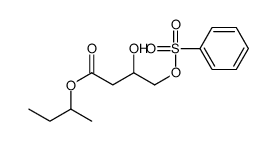 butan-2-yl 4-(benzenesulfonyloxy)-3-hydroxybutanoate结构式