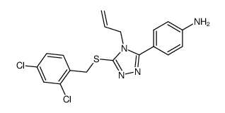 4-[4-Allyl-5-(2,4-dichloro-benzylsulfanyl)-4H-[1,2,4]triazol-3-yl]-phenylamine Structure