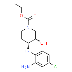 ethyl cis-4-[(2-amino-4-chlorophenyl)amino]-3-hydroxypiperidine-1-carboxylate Structure