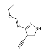 ethyl N-(4-cyano-1H-pyrazol-5-yl)methanimidate结构式