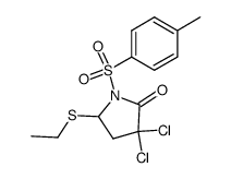 3,3-dichloro-5-ethylthio-1-(toluene-4-sulfonyl)pyrrolidin-2-one结构式