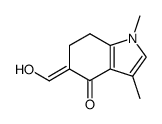 5-(hydroxymethylene)-1,3-dimethyl-1,5,6,7-tetrahydro-4H-indol-4-one结构式