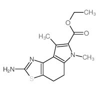 ethyl 2-amino-6,8-dimethyl-4,5-dihydropyrrolo[3,2-e][1,3]benzothiazole-7-carboxylate Structure