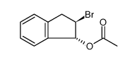 1H-Inden-1-ol, 2-bromo-2,3-dihydro-, 1-acetate, (1R,2R) Structure