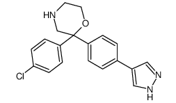 2-(4-chlorophenyl)-2-[4-(1H-pyrazol-4-yl)phenyl]morpholine Structure